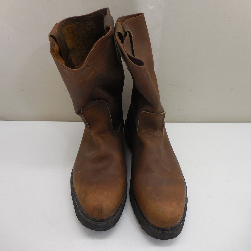 Botas Esna Jefe de Jefes Mens Brown Leather Pull On Work Boots Size 11.5